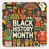 Kleurrijke Afro Cultuur Graphics Sticker (Voorkant)