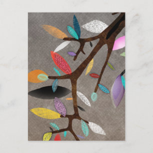 Kleurrijke aftakking Floral Briefkaart