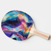 Kleurrijke agaat naadloos patroon, monogram tafeltennisbatje (Zijkant)