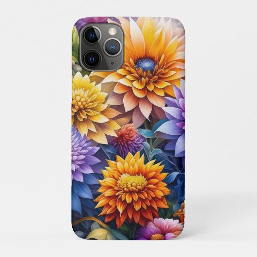 kleurrijke AI kunstbloemen gepersonaliseerd Case-Mate iPhone Case (Achterkant)