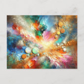 Kleurrijke alcoholinkt Opal Abstracte kunst Briefkaart (Voorkant)