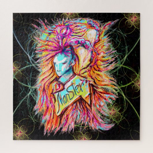 Kleurrijke Alien Monster Art Pen Tekening Fantasy Legpuzzel (Verticaal)