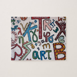 Kleurrijke Alphabets Legpuzzel