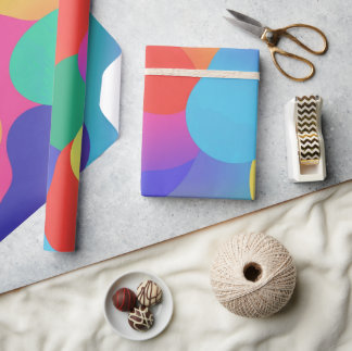 Kleurrijke amorfe vormen behang cadeaupapier