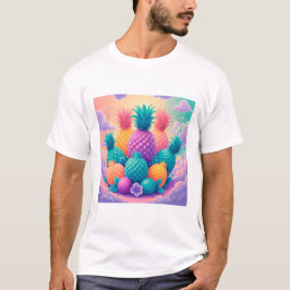Kleurrijke ananananas t-shirt