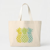 Kleurrijke anananassen grote tote bag (Voorkant)