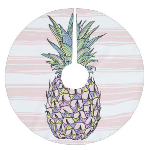 Kleurrijke  ananas illustratie. kerstboom rok