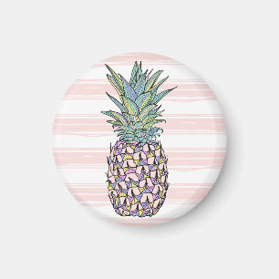 Kleurrijke ananas illustratie. magneet