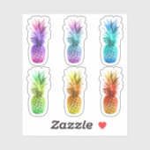 Kleurrijke ananas Stickers (Vel)