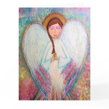 Kleurrijke Angel Kaart blanco binnen