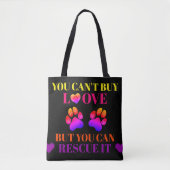 Kleurrijke Animal Rescue en Pet Adoptie Canvas tas (Voorkant)
