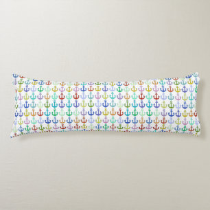 kleurrijke ankers lichaamskussen