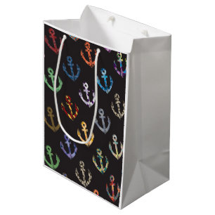 Kleurrijke ankers medium cadeauzakje