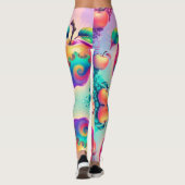 Kleurrijke appel leggings (Achterkant)