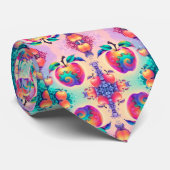 Kleurrijke appel voor Vaderdag Stropdas (Opgerold)