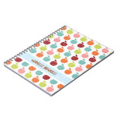 Kleurrijke appels en pokadot naadloos patroon notitieboek (Linkerzijde)