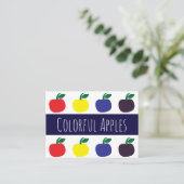 Kleurrijke appels fruit leraar leraar tutor visitekaartje (Staand voorkant)