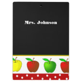 Kleurrijke appels leraar's klembord (Achterkant)