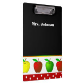 Kleurrijke appels leraar's klembord (Rechts)