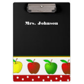 Kleurrijke appels leraar's klembord (Voorkant)