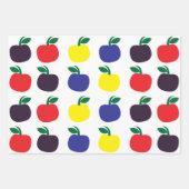 Kleurrijke appelvruchten inpakpapier vel (Voorkant 3)
