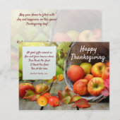 Kleurrijke Apple Basket Thanksgiving Briefkaart (Voorkant / Achterkant)