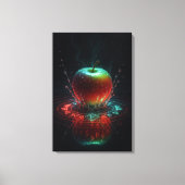 Kleurrijke Apple Splash in Geometrische Energie Ri Canvas Afdruk (Voorkant)