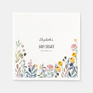Kleurrijke Aquarel Bloemenweide Servet