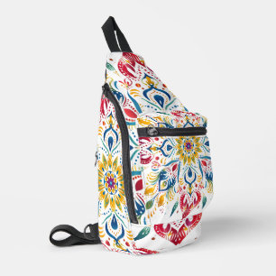 Kleurrijke Aquarel Mandala Slingtas Sling Bag