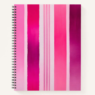 Kleurrijke Aquarel Strepen Spiral Notitieboek