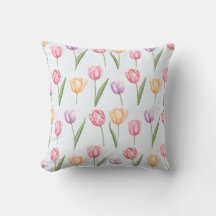 Kleurrijke Aquarel Tulpen Bloem Patroon