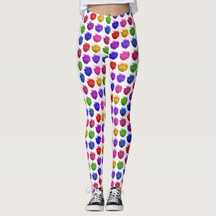Kleurrijke aquarelverfspetters of druppels leggings