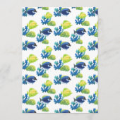 Kleurrijke Aquarium bruiloft Menu (Achterkant)