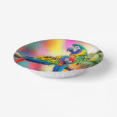 Kleurrijke ara papegaaien op een tak-45739 papieren kommen (Gebogen)