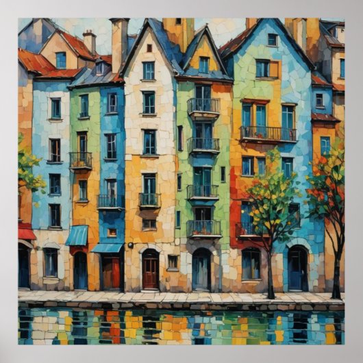 Kleurrijke architectuur1 poster (Voorkant)