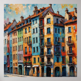 Kleurrijke architectuur2 poster