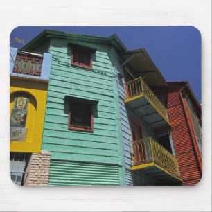 Kleurrijke architectuur van de buurt La Boca Muismat