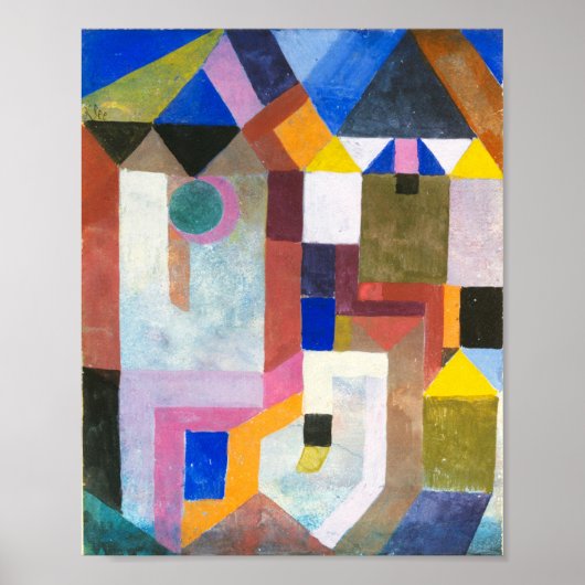 Kleurrijke architectuur van Paul Klee, Abstracte k Poster (Voorkant)