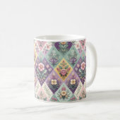 Kleurrijke Argyle pastel Pasen/Lente Koffiemok (Voorkant rechts)
