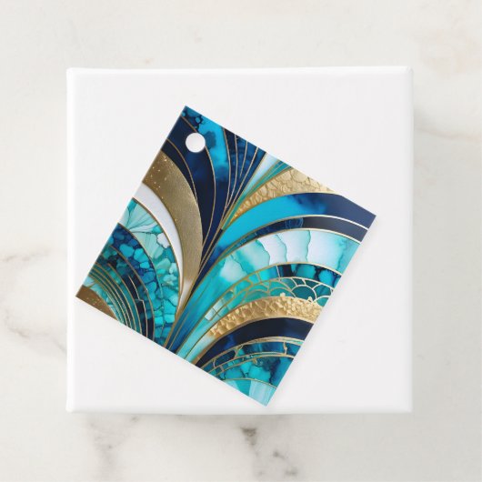 Kleurrijke Art Deco Gift Labels (In situ)