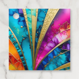 Kleurrijke Art Deco Gift Labels