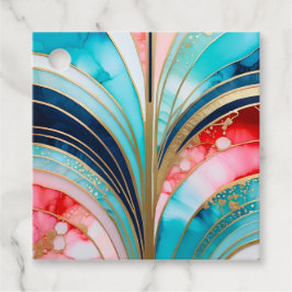 Kleurrijke Art Deco Gift Labels