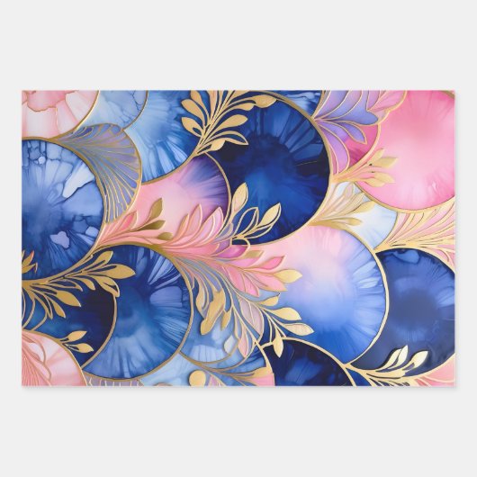 Kleurrijke Art Deco inpakpapier vellen (Voorkant 2)