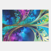 Kleurrijke Art Deco inpakpapier vellen (Voorkant)