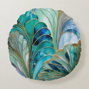 Kleurrijke Art Deco Ronde Sierkussen Rond Kussen