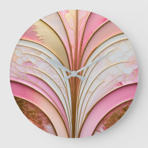 Kleurrijke Art Deco wandklok Grote Klok