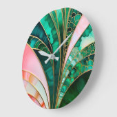 Kleurrijke Art Deco wandklok Grote Klok (Hoek)