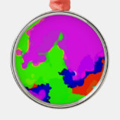 Kleurrijke Art Multicolour Abstract Splash 2020 Co Metalen Ornament (Voorkant)