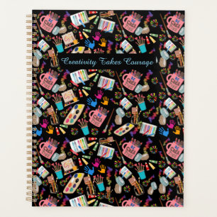 Kleurrijke Art Supplies Creatief patroon voor Kuns Planner