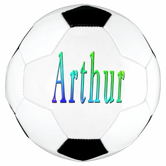 Kleurrijke Arthur naam, voetbal (Voorkant)